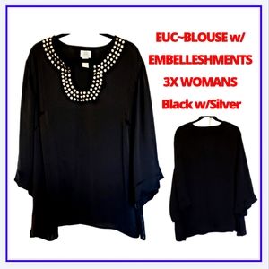 🔥EUC~BLOUSE w/EMBELLESHMENTS